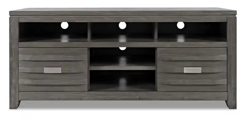 Meuble TV de 104 po avec rangement et gestion des câbles pour téléviseurs jusqu'à 65 po – Charbon de bois