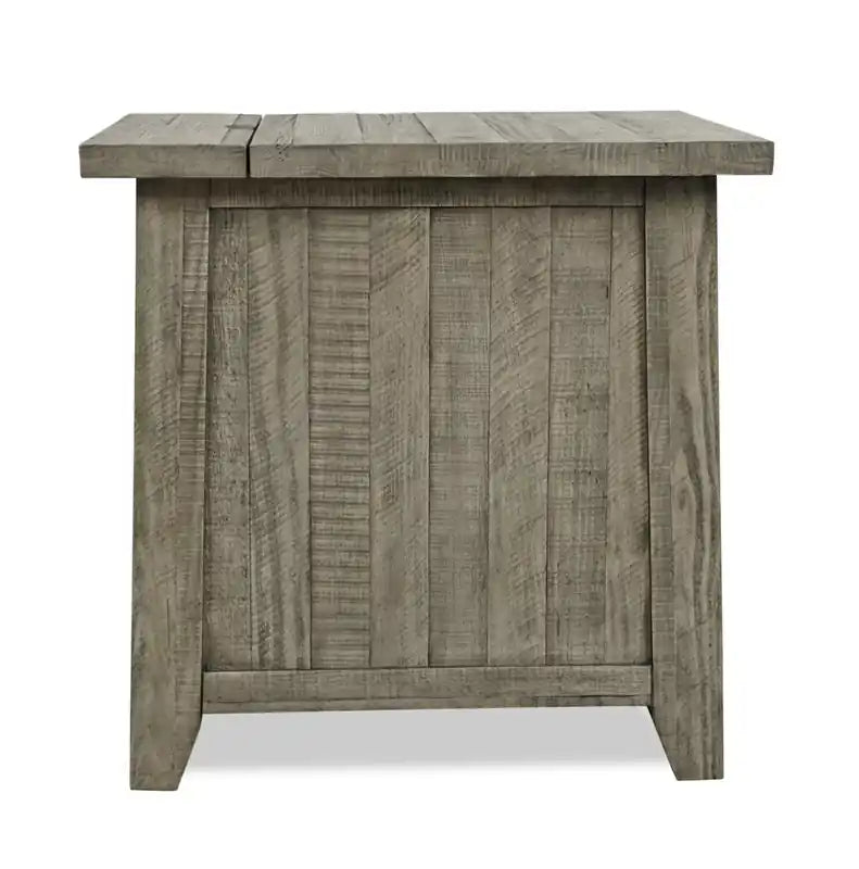 Table d'appoint rustique avec rangement de 18 po
