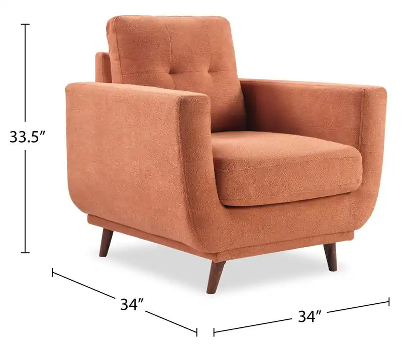 Chaise en tissu capitonnée (34 po)