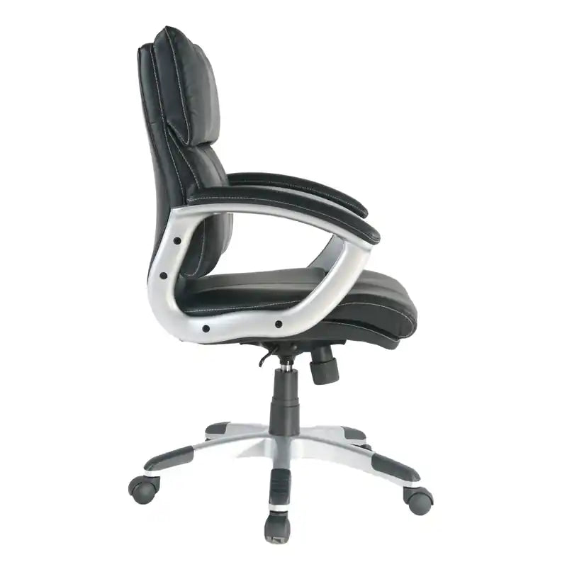 Fauteuil de bureau en similicuir à dossier mi-haut 26