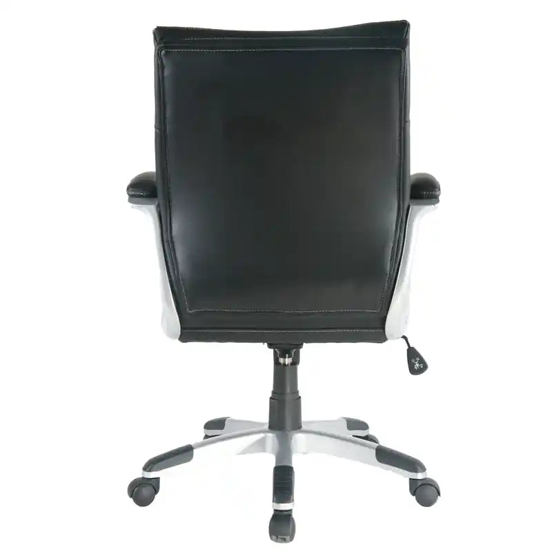 Fauteuil de bureau en similicuir à dossier mi-haut 26