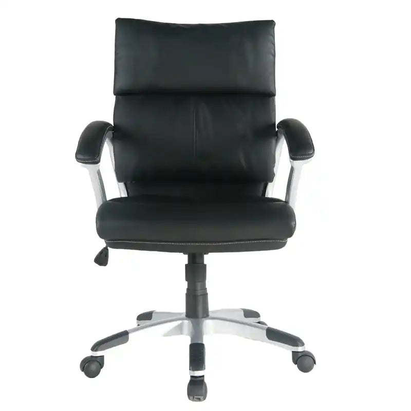 Fauteuil de bureau en similicuir à dossier mi-haut 26