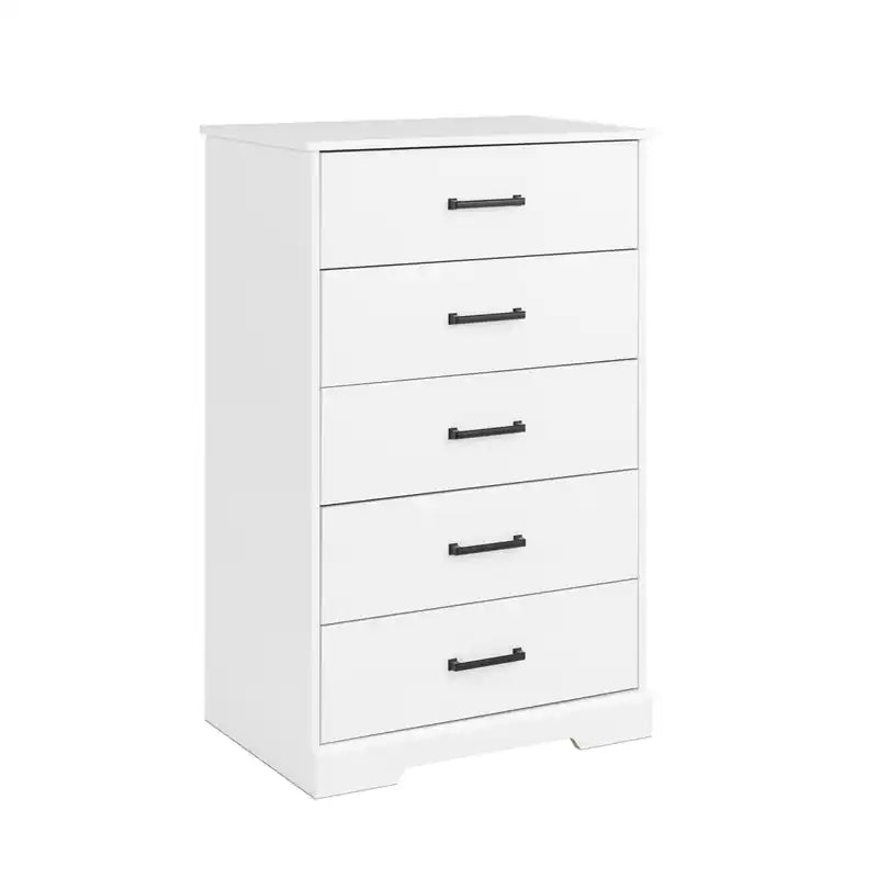 Commode haute à 5 tiroirs – Commode de chambre à coucher de style ferme moderne, 3 couleurs