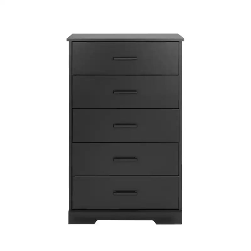 Commode haute à 5 tiroirs – Commode de chambre à coucher de style ferme moderne, 3 couleurs