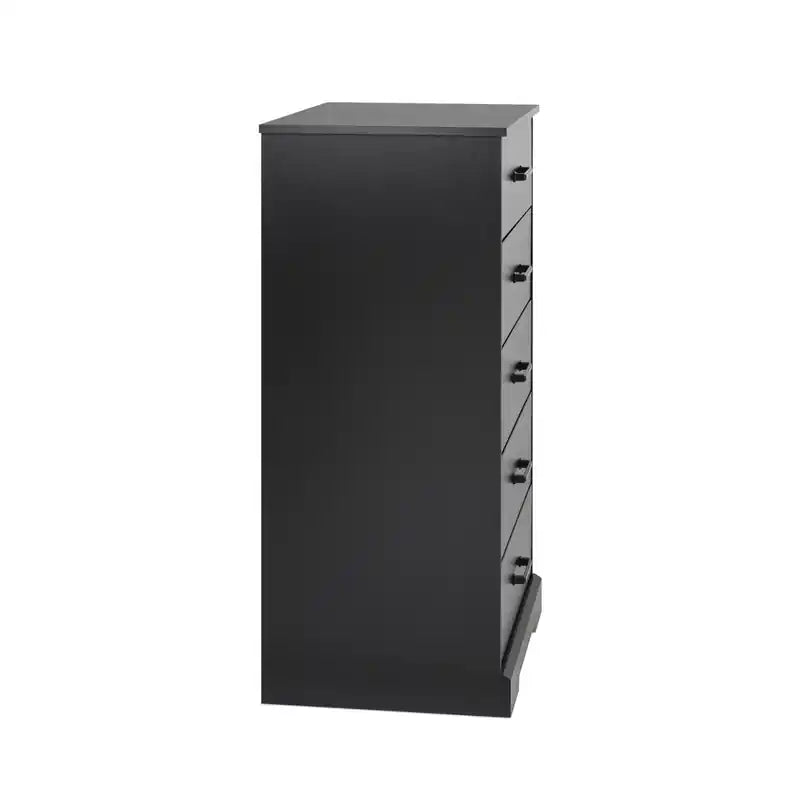Commode haute à 5 tiroirs – Commode de chambre à coucher de style ferme moderne, 3 couleurs