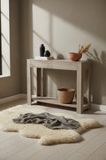 40 Console Table With 2 Drawers And Shelf - Dark Taupe