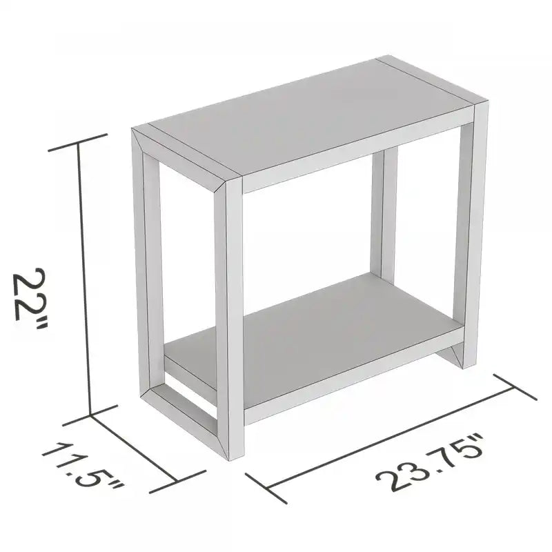 Petite table d'appoint classique avec étagère de rangement