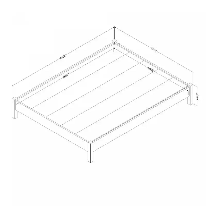 Lit plateforme grand format Step One chêne nordique