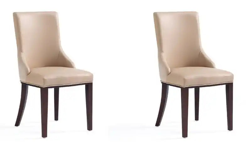 Chaises de salle à manger modernes en similicuir et velours