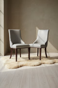 Manhattan Comfort Set of 2 Shubert Modern Faux Leather & Velvet Dining Chairs