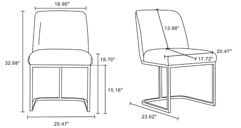 Chaise de salle à manger en similicuir
