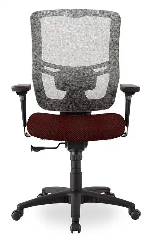 26.4 Chaise de bureau - Rouge avec dossier en maille