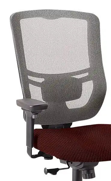 26.4 Chaise de bureau - Rouge avec dossier en maille