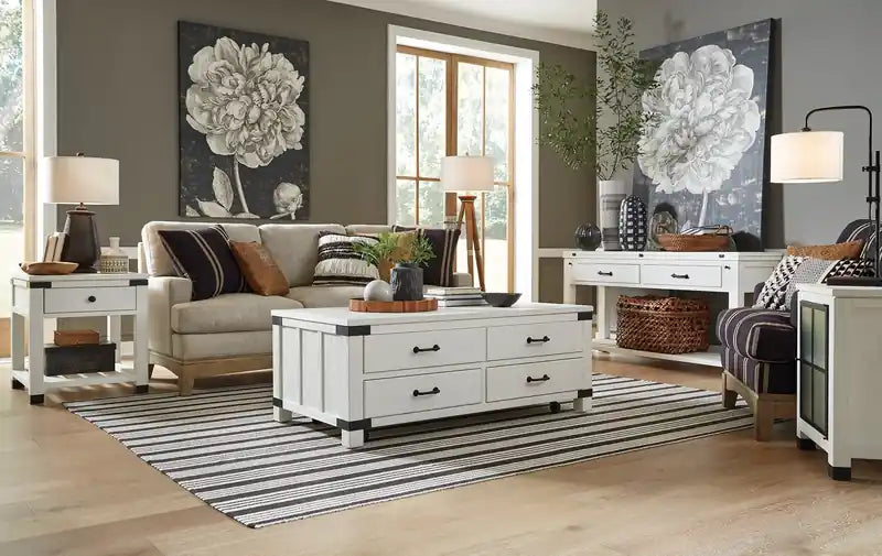 60 Table d'appoint moderne pour canapé avec rangement et étagère - Pin blanc