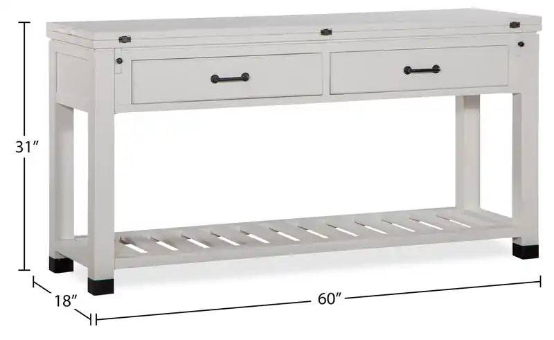 60 Table d'appoint moderne pour canapé avec rangement et étagère - Pin blanc