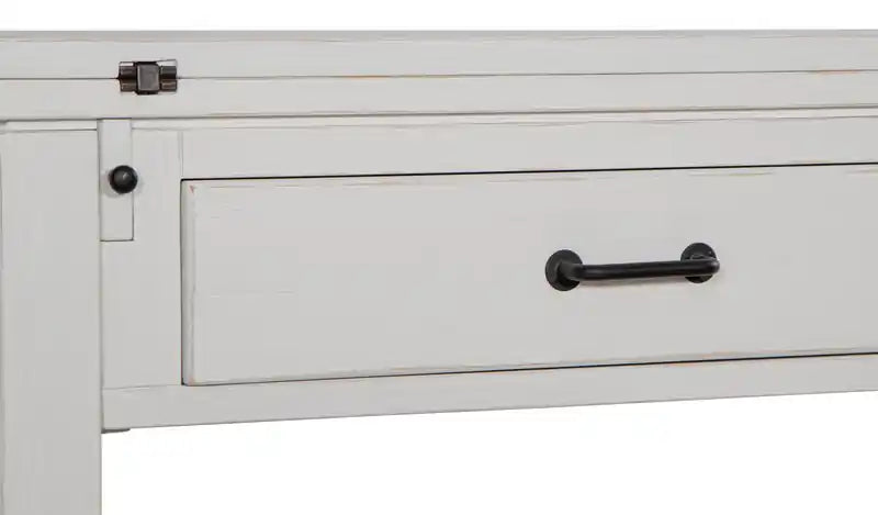 60 Table d'appoint moderne pour canapé avec rangement et étagère - Pin blanc