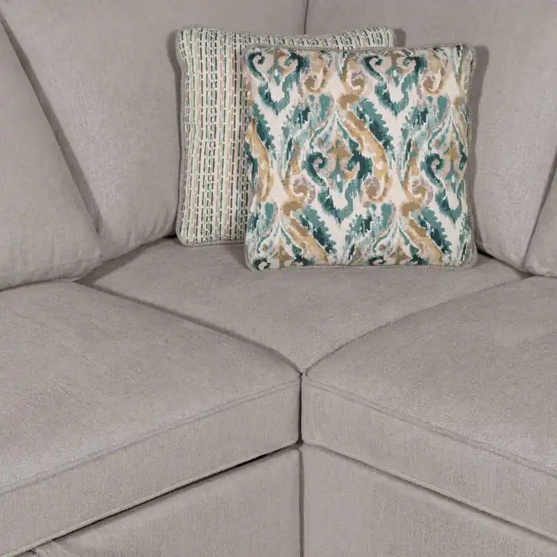Tissu chenille orienté à gauche - Bleu écume de mer