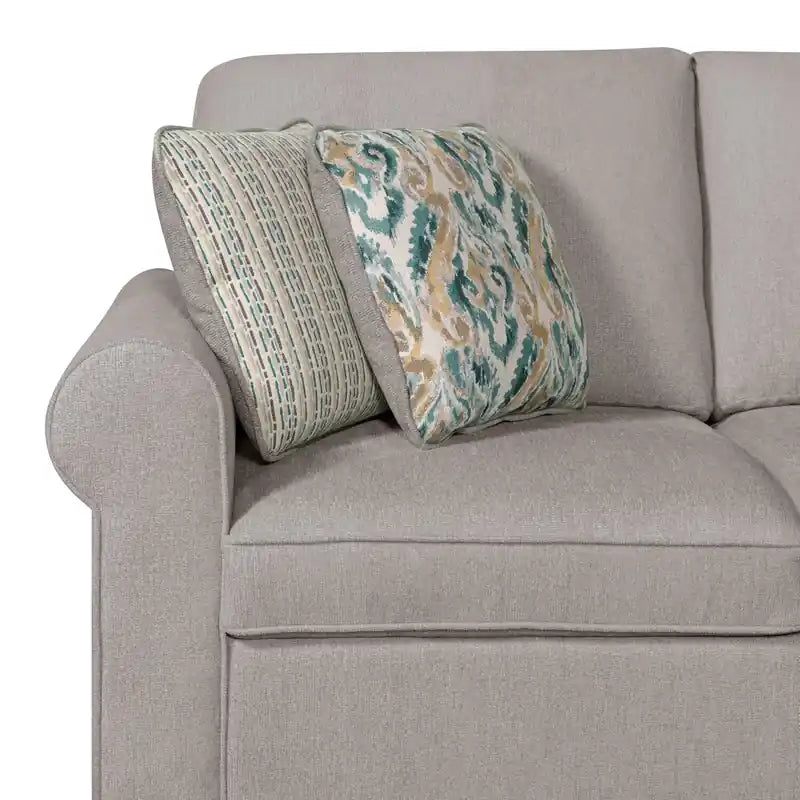 Tissu chenille orienté à gauche - Bleu écume de mer