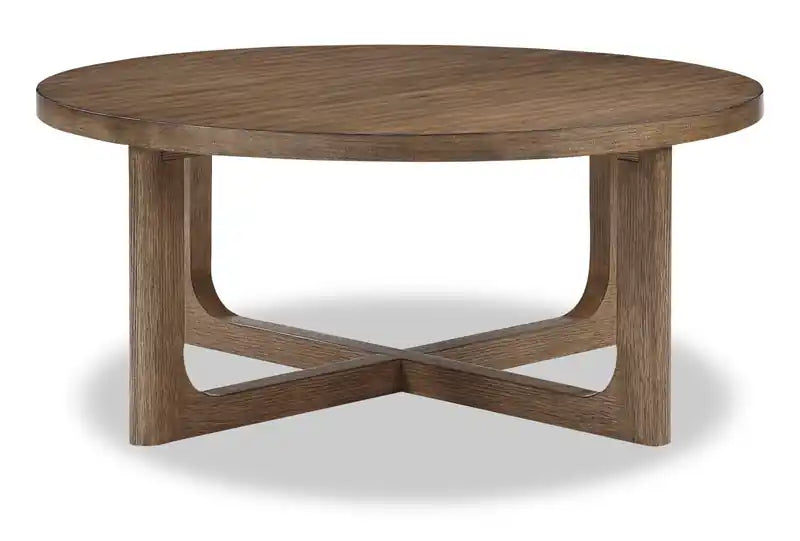 Table basse ronde 42 po - Noyer clair