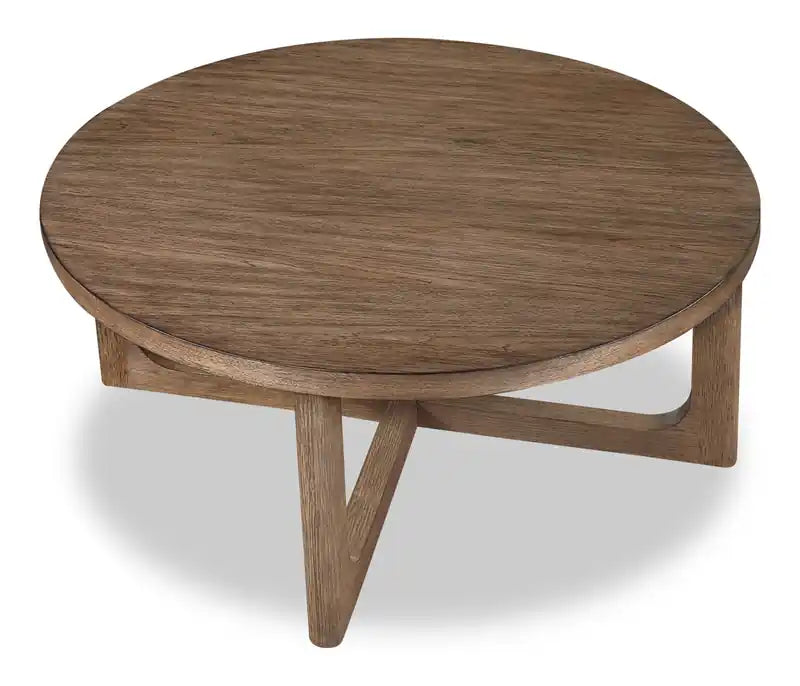 Table basse ronde 42 po - Noyer clair
