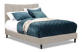 Paseo Upholstered Platform Bed in Taupe Fabric