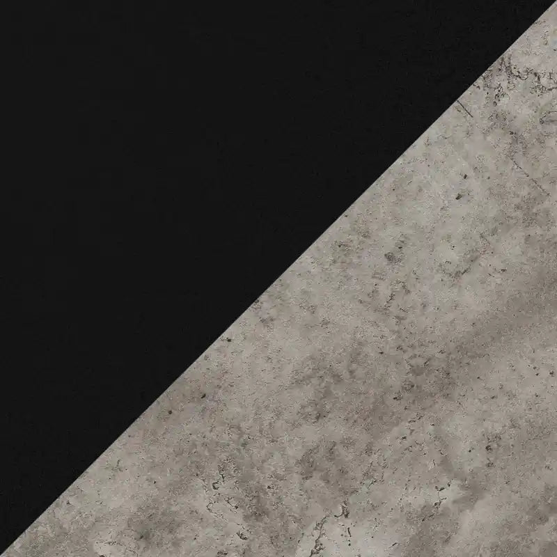 Bureau réversible de 152 cm avec 3 tiroirs – Effet béton gris