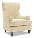 Made in Canada Sofa Lab Customizable Wingback 32 Fabric Accent Chair - Garden Multicolour