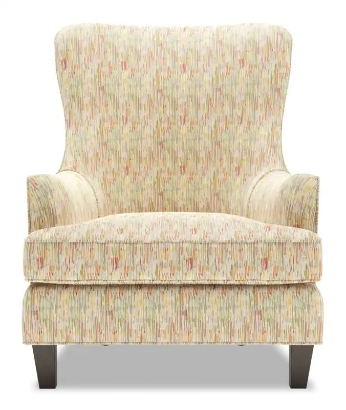 Fauteuil d'appoint personnalisable Wingback 32 en tissu - Jardin multicolore