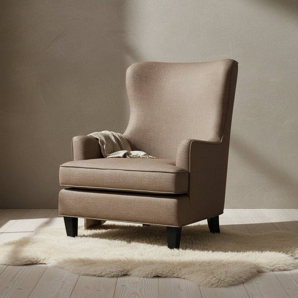 Fauteuil d'appoint personnalisable Wingback 32 en tissu - Jardin multicolore