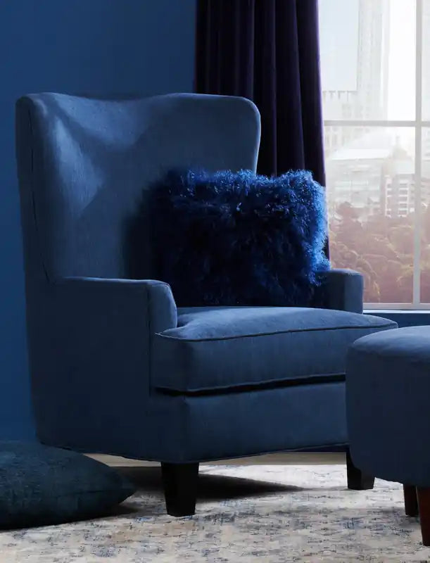 Fauteuil d'appoint personnalisable Wingback 32 en tissu - Jardin multicolore