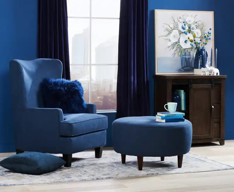 Fauteuil d'appoint personnalisable Wingback 32 en tissu - Jardin multicolore