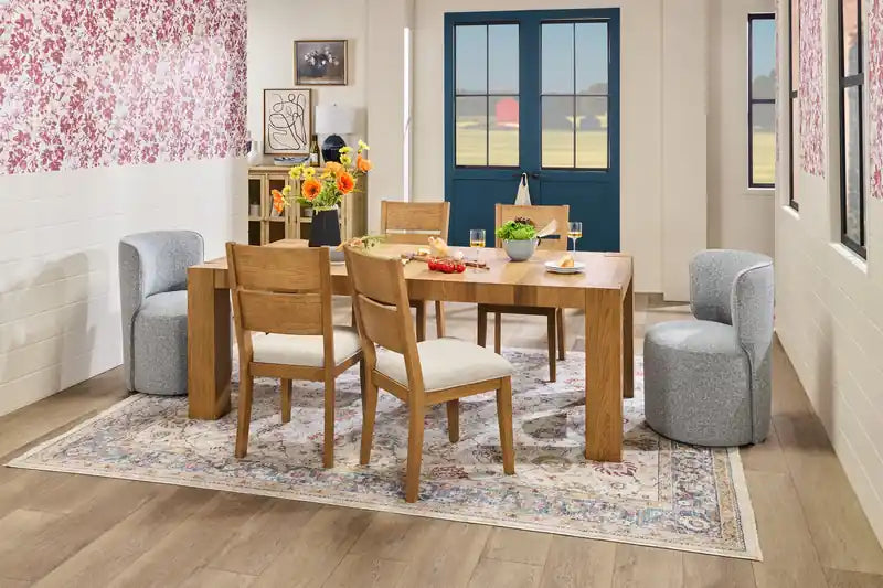 Chaise de salle à manger coulissante en tissu polyester